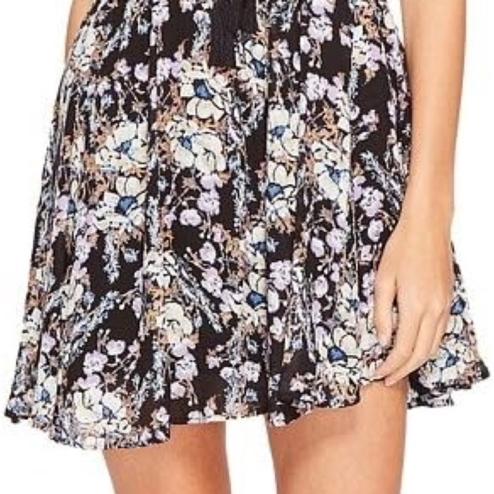 Free People Washed Ashore Mini Dress Black Combo Winter Floral Size XS - Picture 16 of 16
